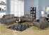 LOVE SEAT - CHARCOAL GREY BONDED LEATHER